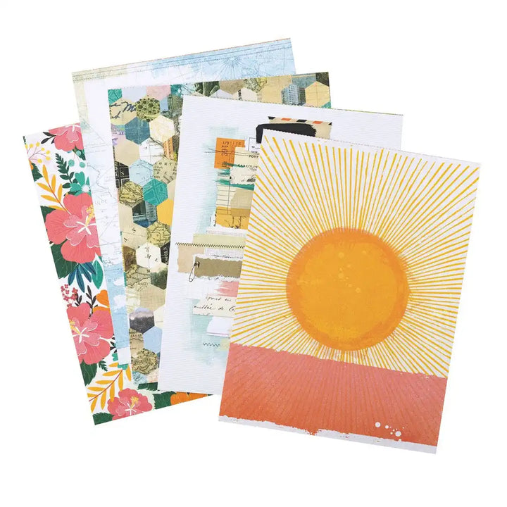 Double-Sided Paper Pad, 6x8 - Vicki Boutin - Where To Next Collection - American Crafts
