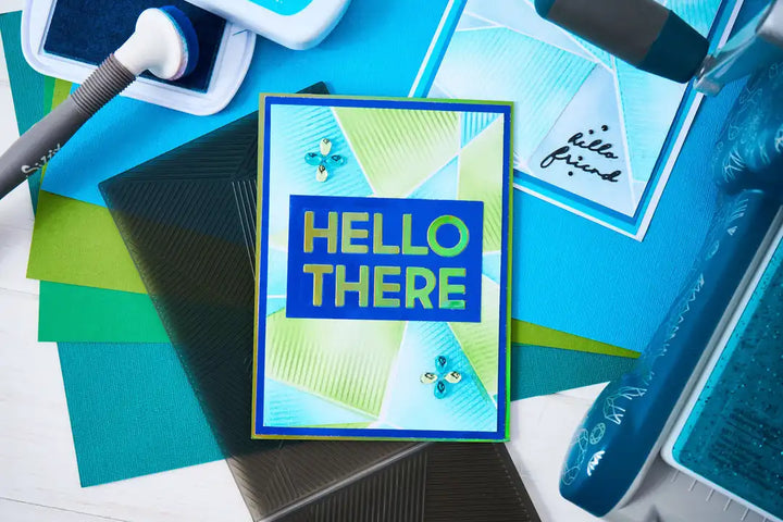 View 2 of Down the Line 3-D Textured Impressions Embossing Folder - Cosmopolitan - Stacey Park - Sizzix
