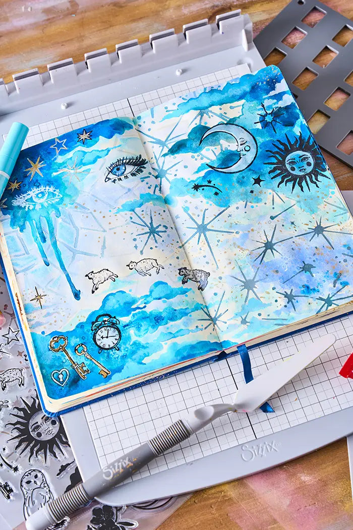 View 11 of Dreamscape Clear Stamps Set w/ Stencils - Studio by Vic Hollins - Sizzix