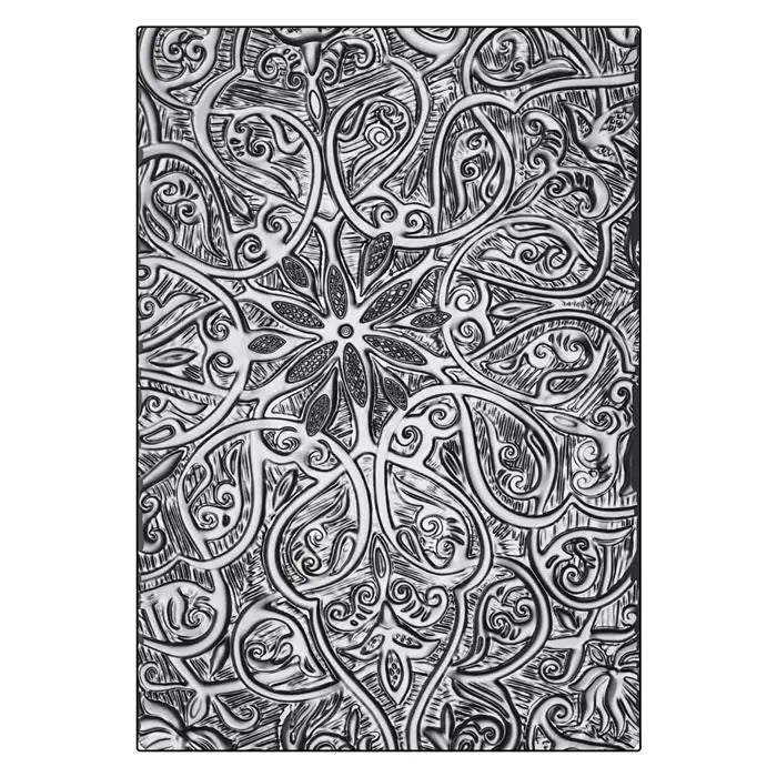 Engraved 3-D Texture Fades Embossing Folder, Large/A5 - Back from the Vault - Tim Holtz - Sizzix
