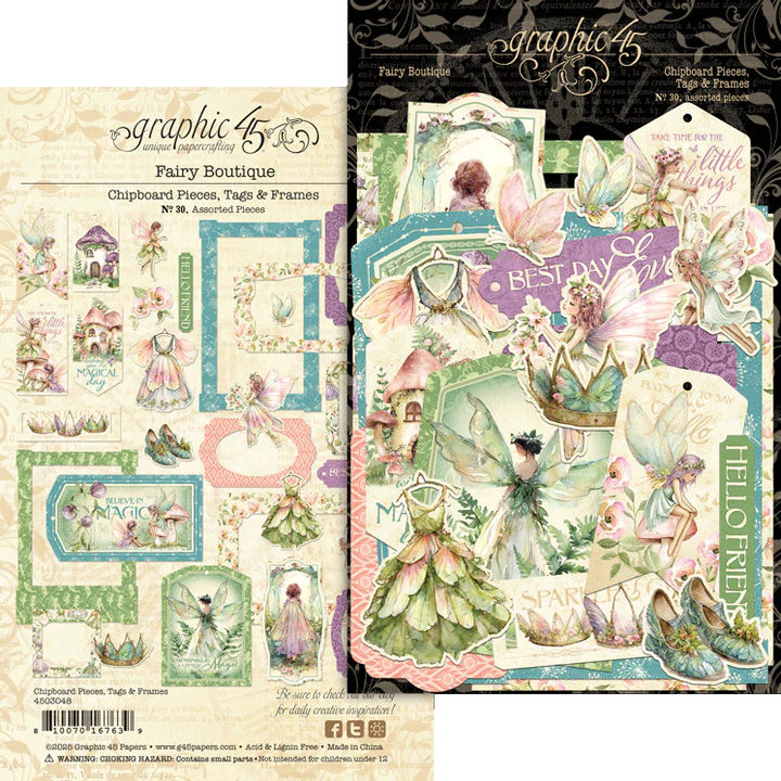 Fairy Boutique Chipboard Pieces Tags & Frames - Graphic 45