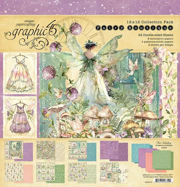 Fairy Boutique Scrapbook Collection Pack, 12" x 12" - Graphic 45