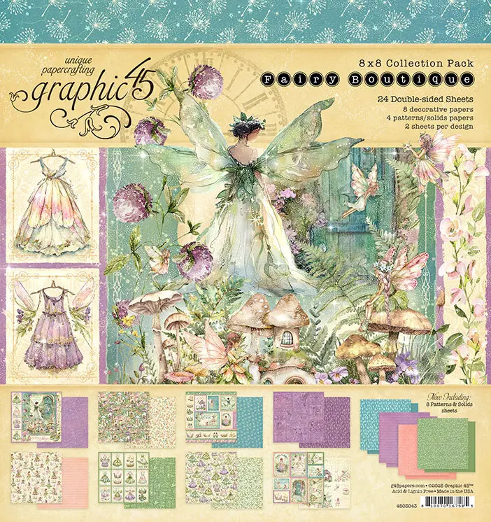 Fairy Boutique Scrapbook Collection Pack, 8" x 8" - Graphic 45
