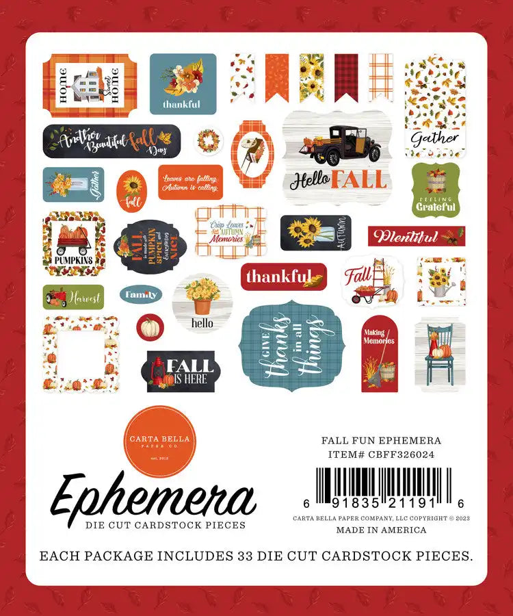 Fall Fun Ephemera - Carta Bella