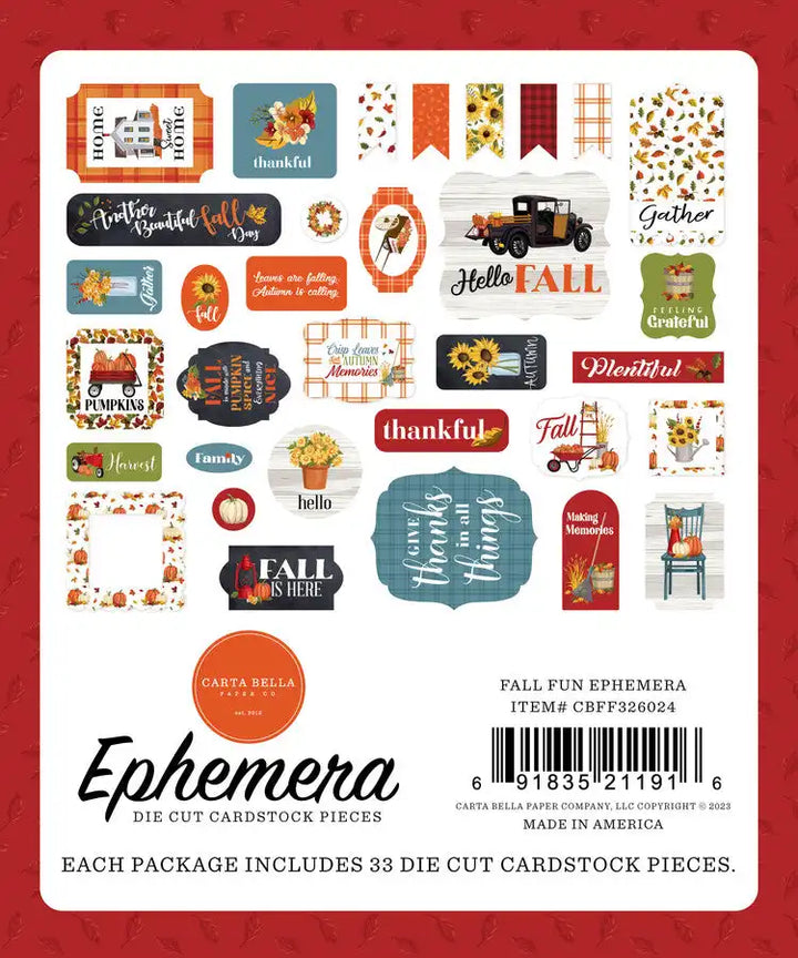 Fall Fun Ephemera - Carta Bella