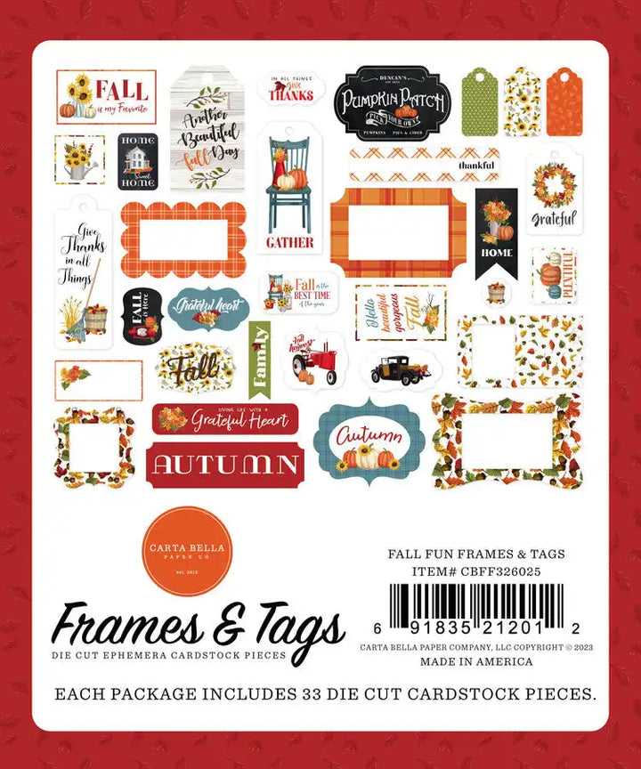 Fall Fun Frames & Tags - Carta Bella