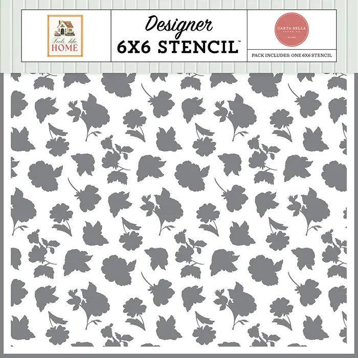 Family Life Floral Stencil - Feels Like Home - Carta Bella