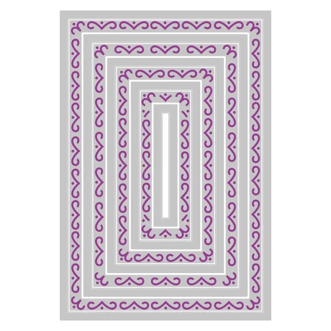 View 5 of Fanciful Renee Deco Rectangles Framelits Die Set by Stacey Park - Sizzix