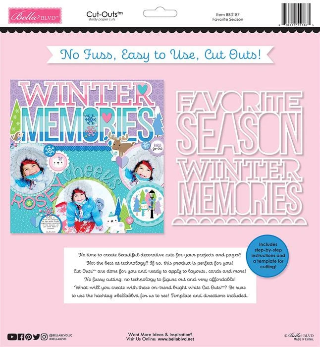 Favorite Season Cut-Outs - Snowflake Season - Bella Blvd