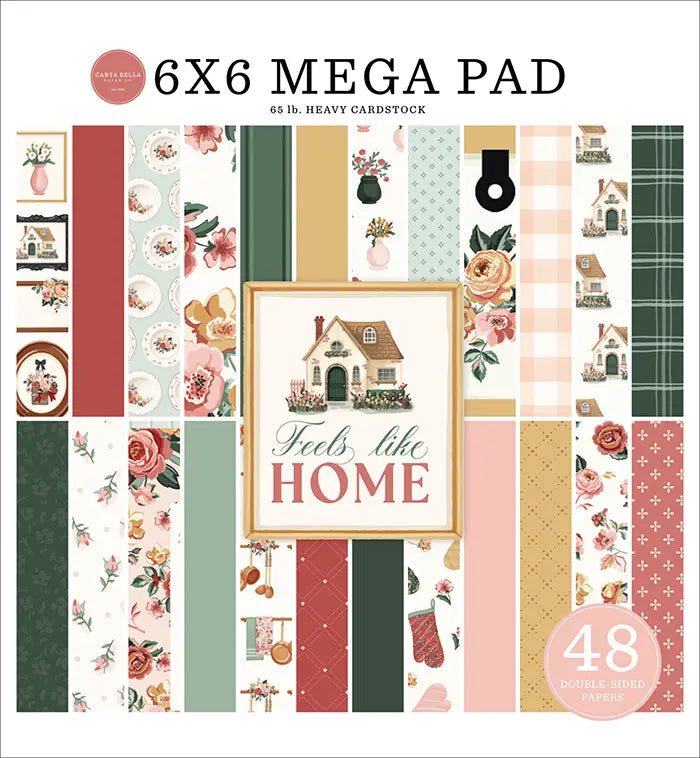 Feels Like Home Cardmakers Mega Cardstock Pad, 6" x 6" - Carta Bella