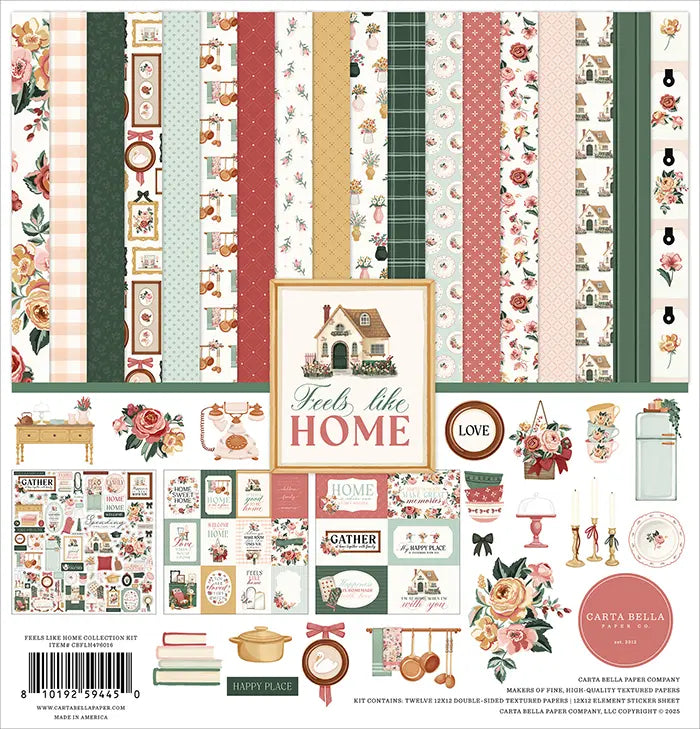 Feels Like Home Scrapbook Collection Kit, 12" x 12" - Carta Bella