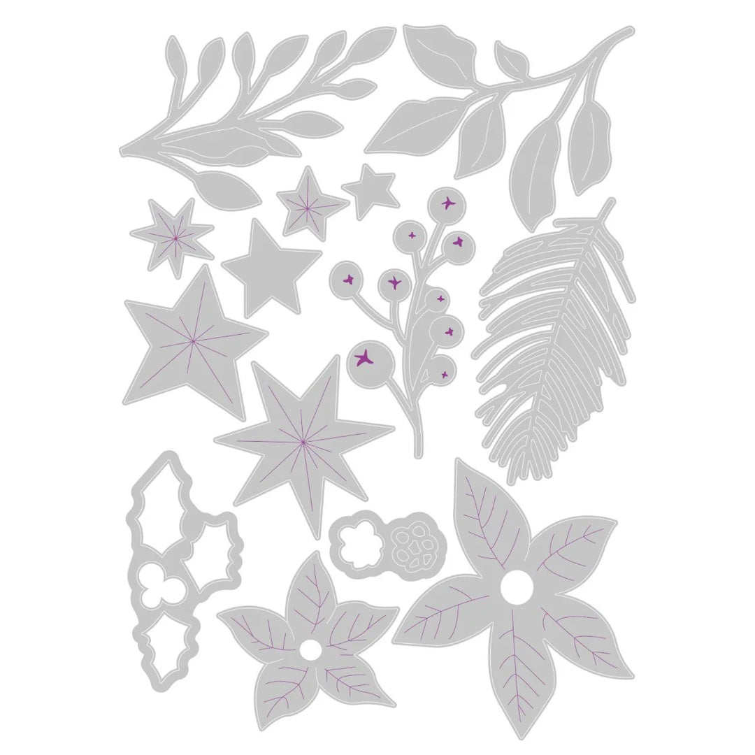 Festive Foliage Thinlits Die - Jess Slack - Sizzix