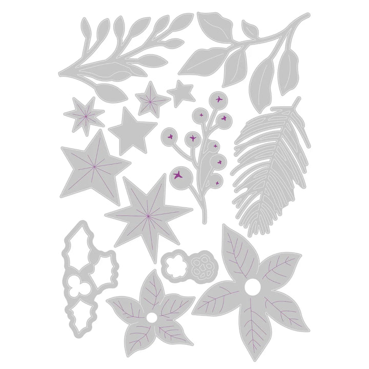 Festive Foliage Thinlits Die - Jess Slack - Sizzix
