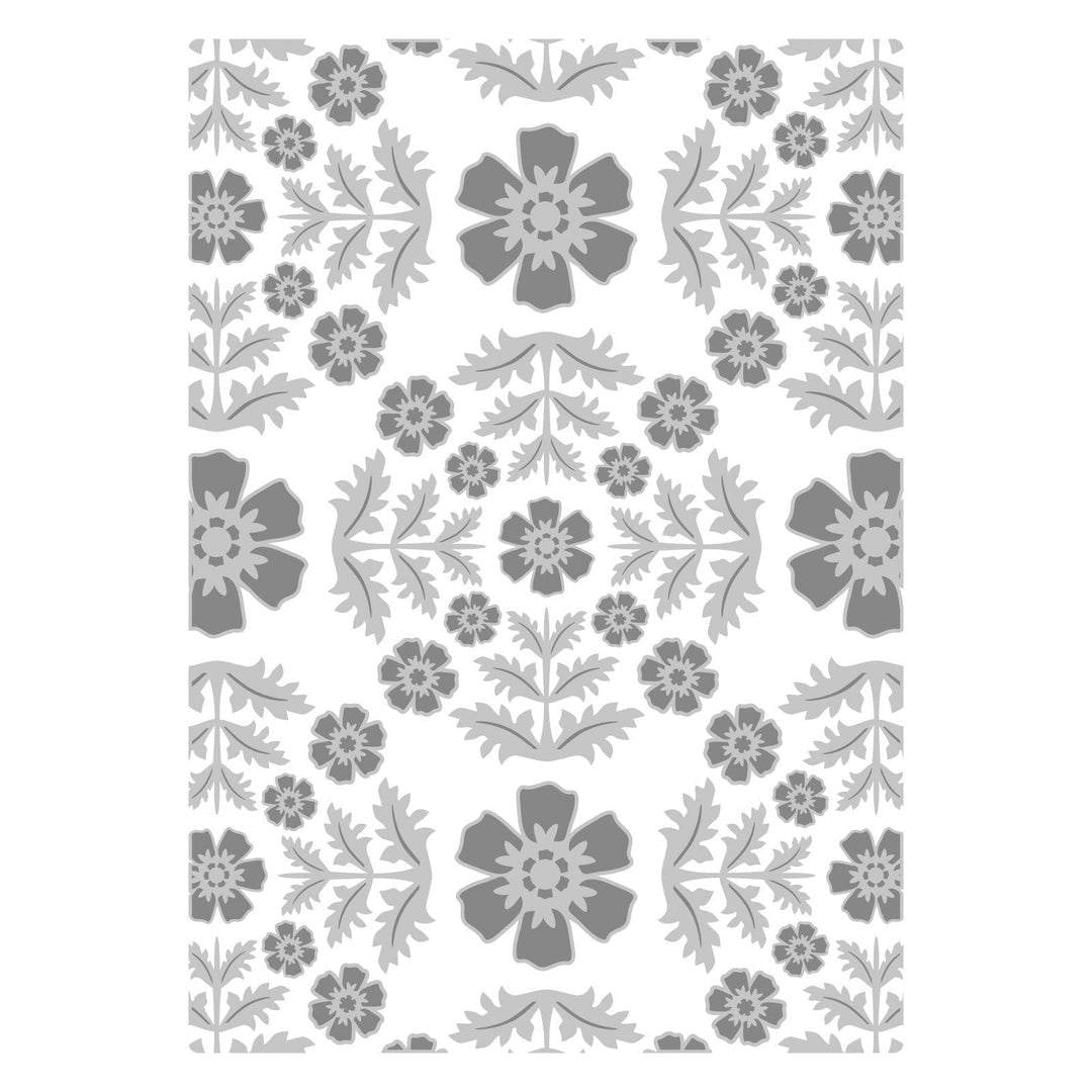 View 3 of Floral Damask Textured Impressions A5 Embossing Folder - Eileen Hull - Sizzix