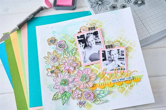 Floral Layers #1 Stamps and Framelits Die Set by Vicki Boutin - Sizzix