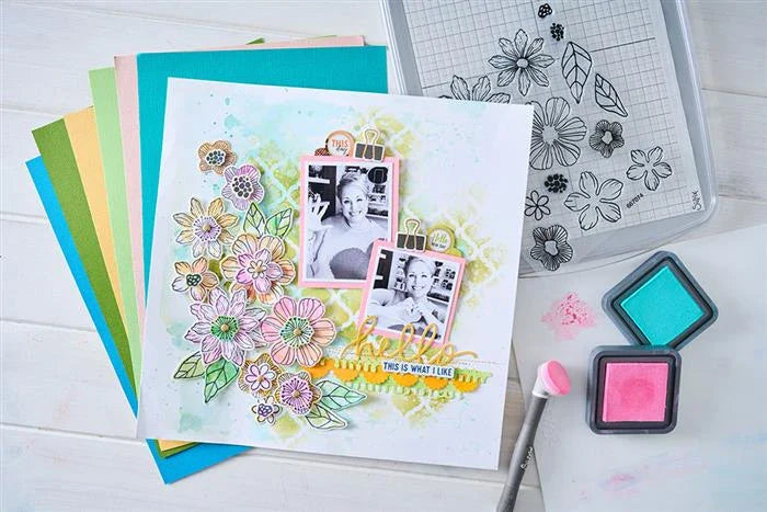 Floral Layers #1 Stamps and Framelits Die Set by Vicki Boutin - Sizzix