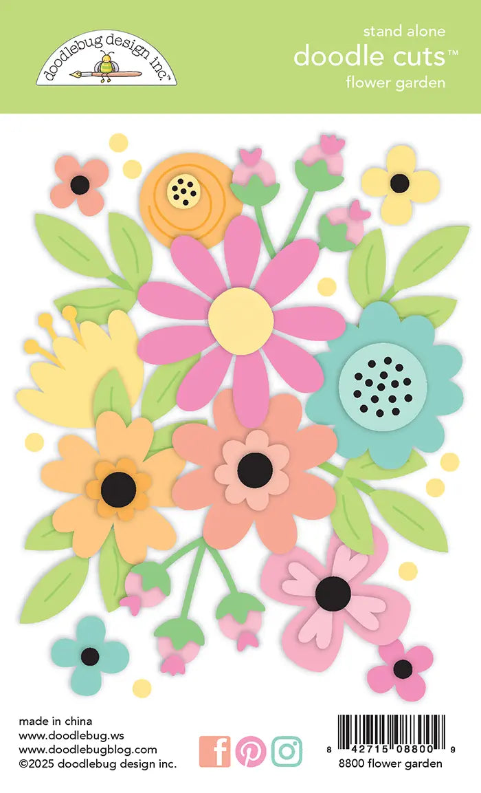 Flower Garden Doodle Cuts - Butterfly Kisses - Doodlebug