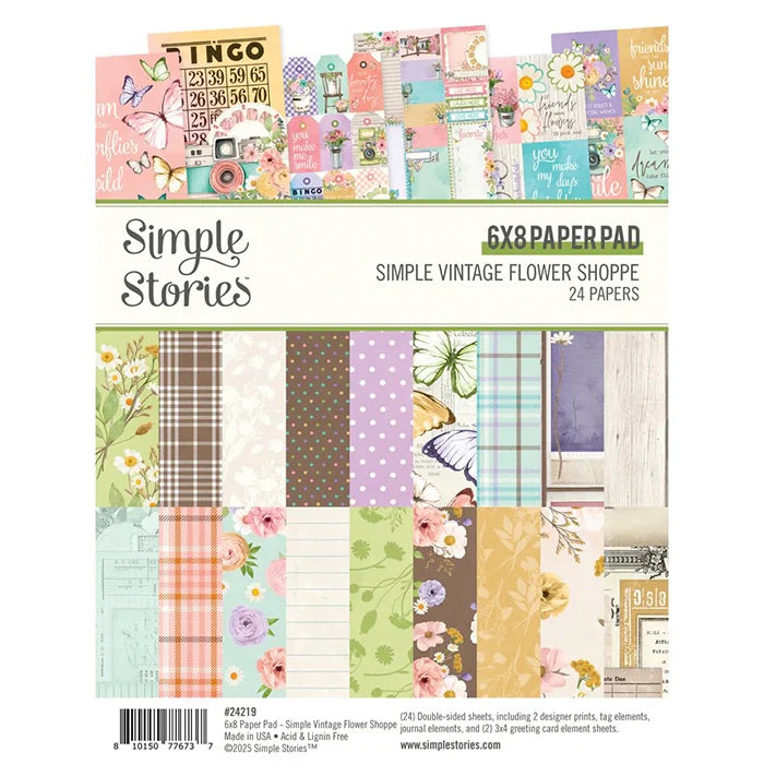 Flower Shoppe 6" x 8" Pad - Simple Vintage - Simple Stories