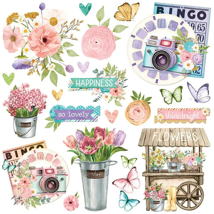 View 2 of Flower Shoppe Chipboard Clusters - Simple Vintage - Simple Stories