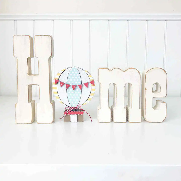 Fly High Hot Air Balloon Unfinished Wood Craft - Home - Foundations Decor