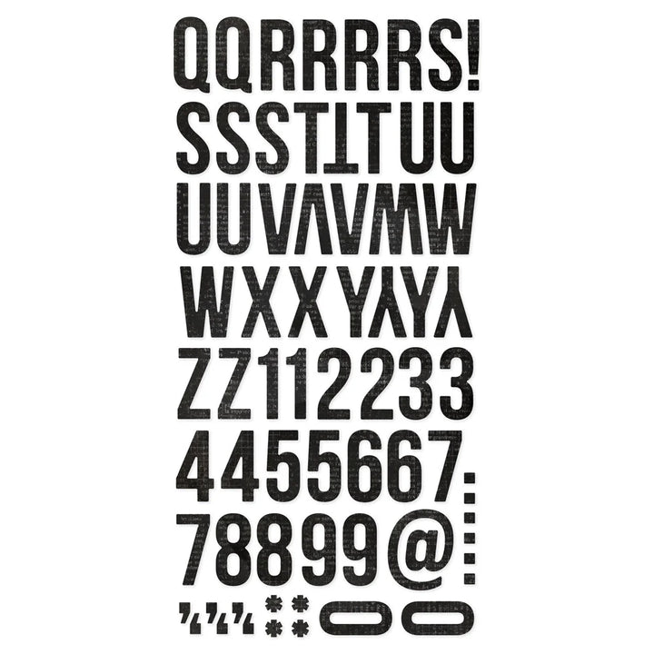 Foam Alphas Vintage Black Stickers- Simple Vintage Essentials - Simple Stories