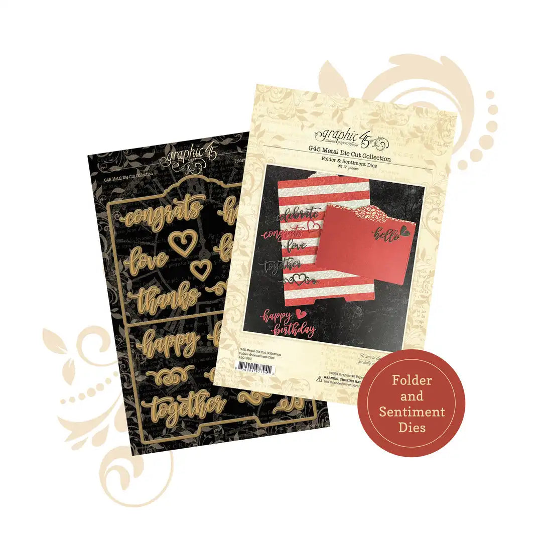 Folder and Sentiment Dies - Staples - Graphic 45