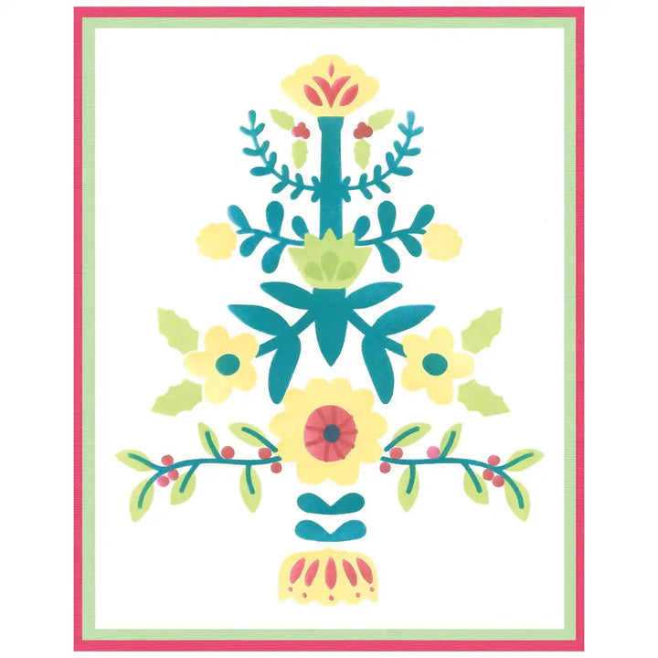 Folk Tree A6 Layered Stencils by Catherine Pooler - Sizzix