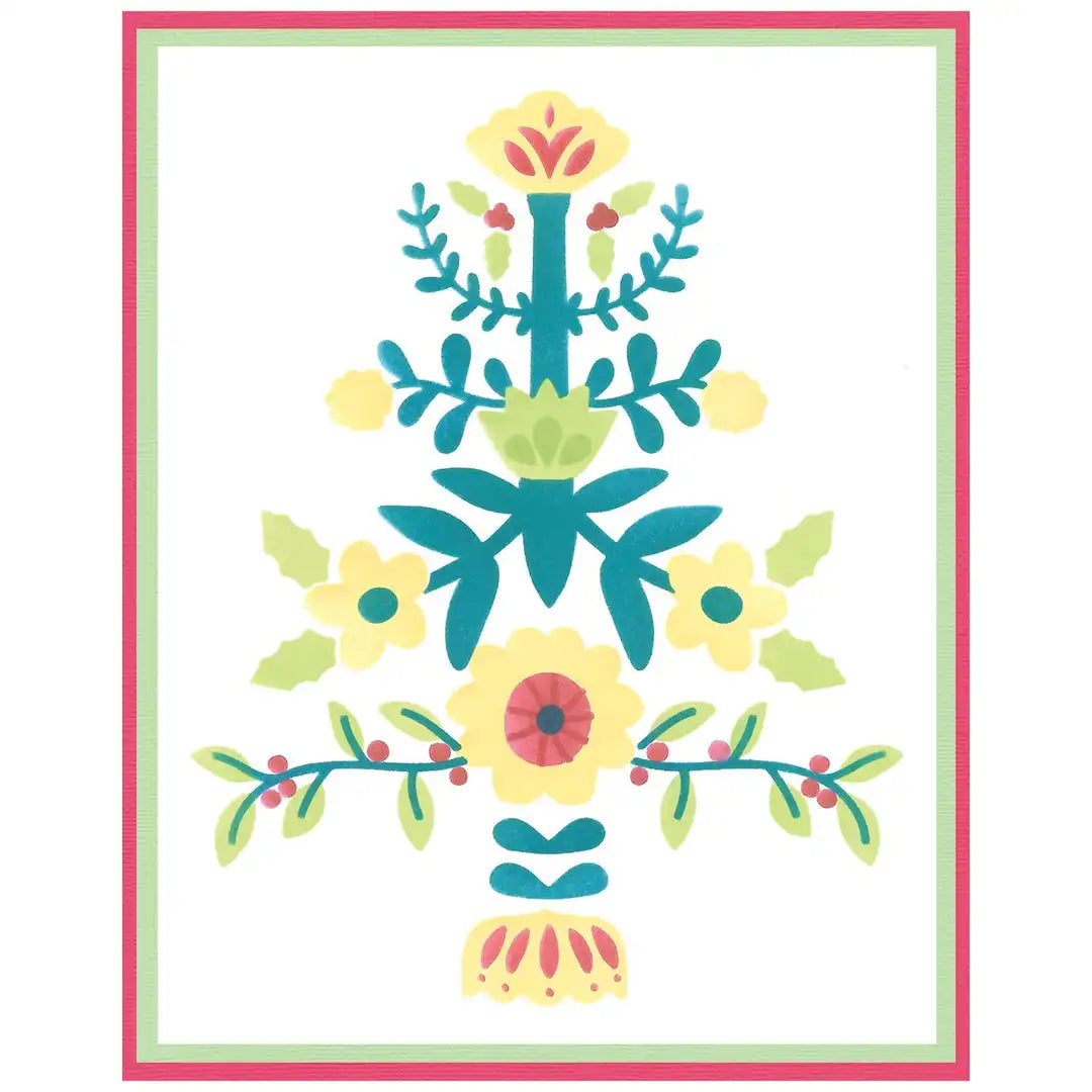 View 8 of Folk Tree A6 Layered Stencils by Catherine Pooler - Sizzix