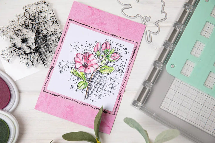 Framelits Die Set w/ Stamp Floral Mix Cluster by 49 and Market - Sizzix
