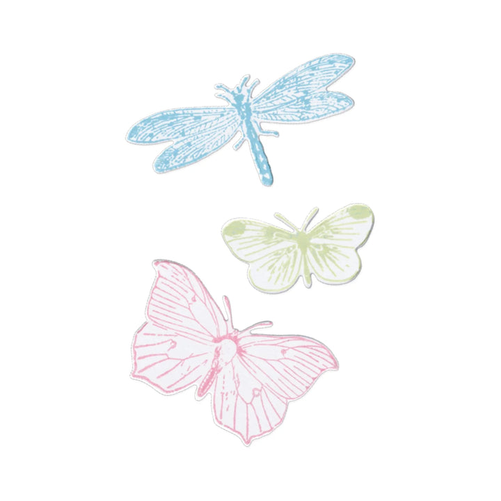 Framelits Die Set 3PK w/3PK Stamps Engraved Wings by 49 and Market - Sizzix