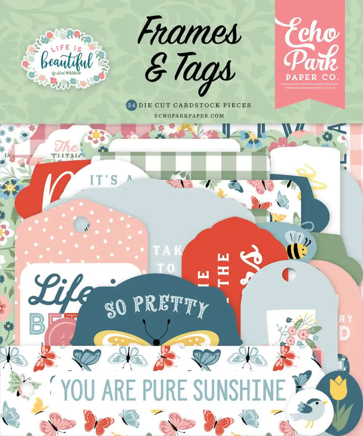 Frames And Tags Ephemera - Lori Whitlock - Life Is Beautiful - Echo Park