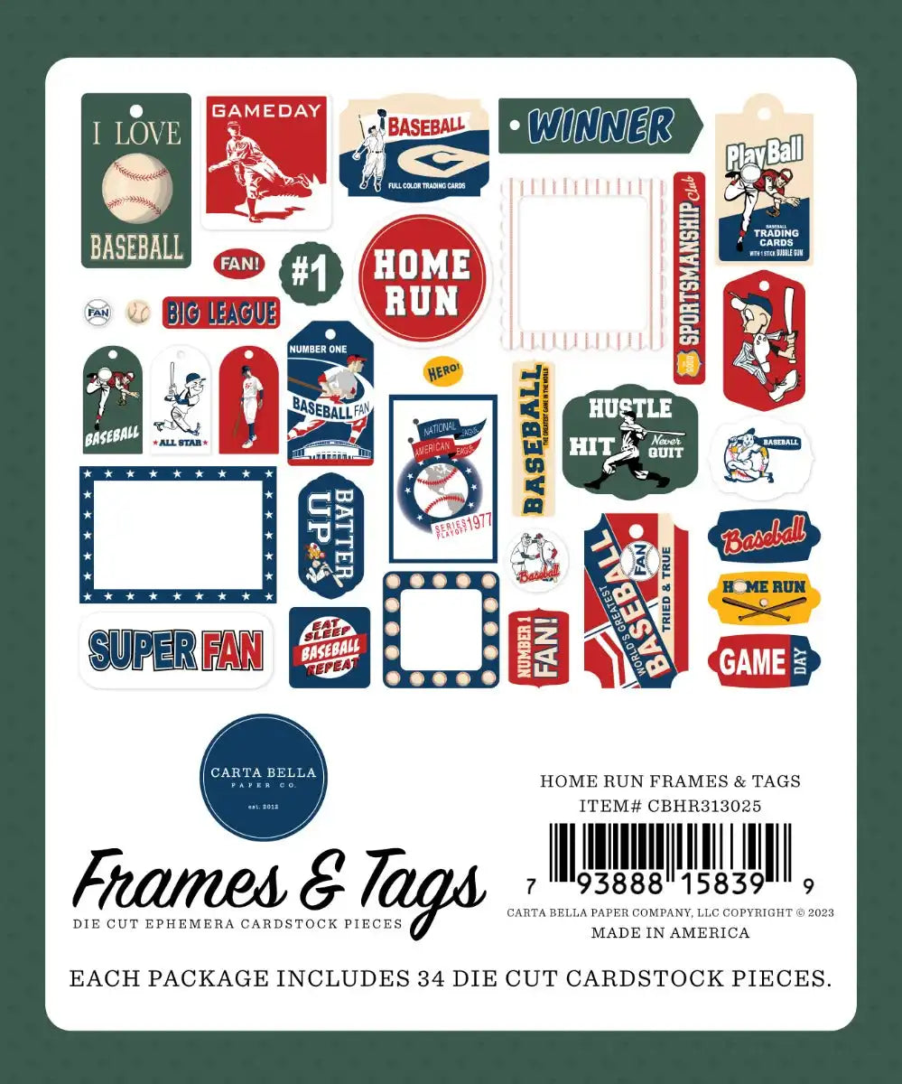 Frames and Tags - Home Run Collection - Echo Park