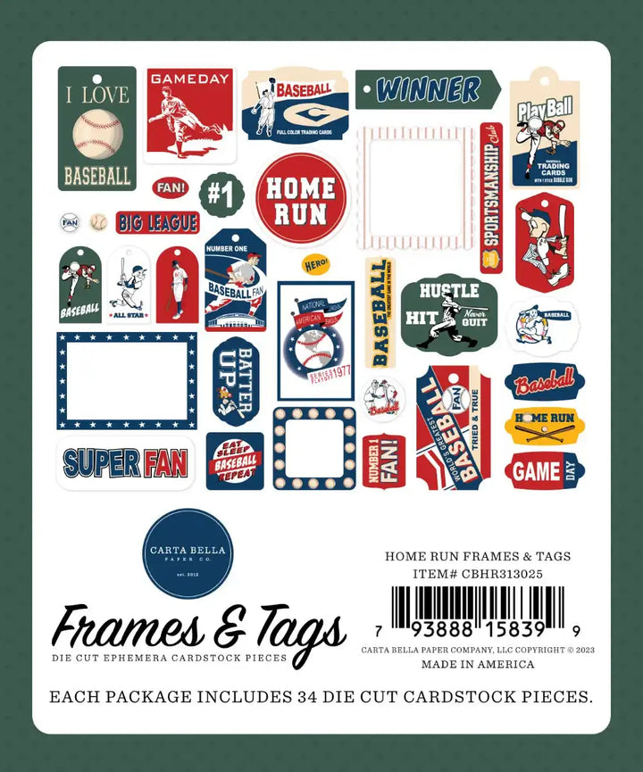 Frames and Tags - Home Run Collection - Echo Park