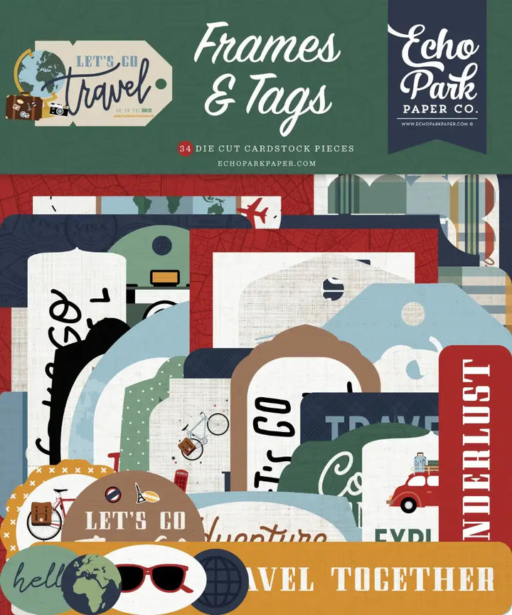 Frames & Tags - Let's Go Travel Collection - Echo Park