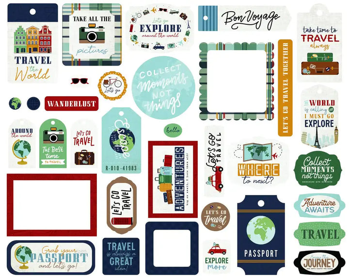 Frames & Tags - Let's Go Travel Collection - Echo Park