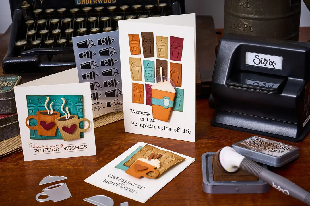 Fresh Brewed Thinlits w/ Folder - Vault: Sidekick Side-Order - Tim Holtz - Sizzix