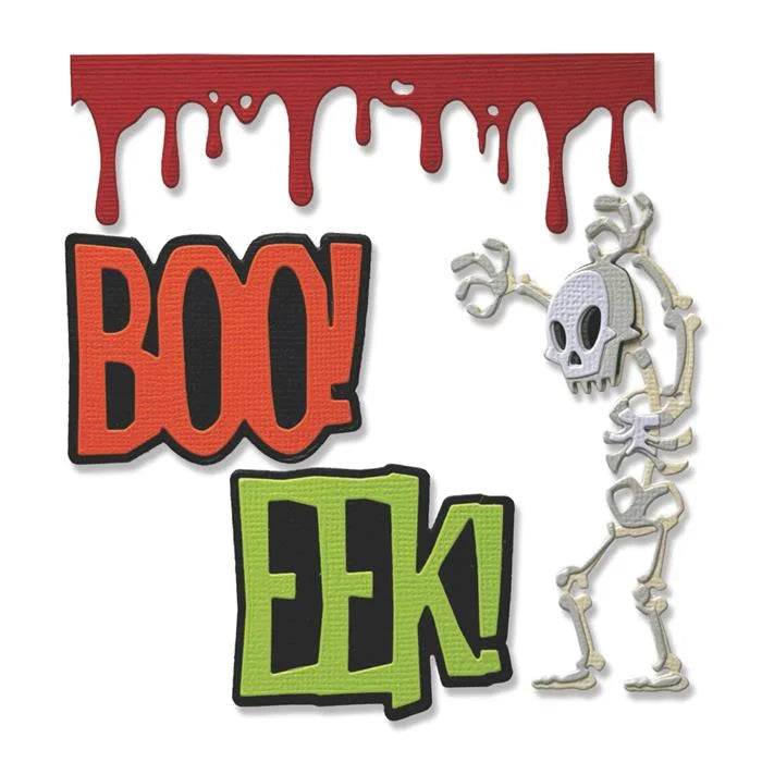 Frights + Bones Thinlits Die Set (10 pack) by Tim Holtz (Vault) - Halloween Collection - Sizzix