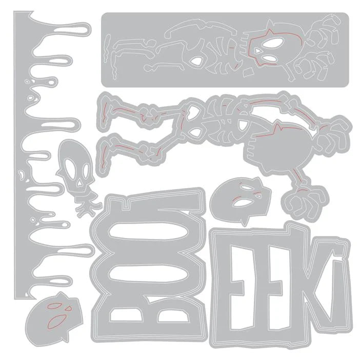 Frights + Bones Thinlits Die Set (10 pack) by Tim Holtz (Vault) - Halloween Collection - Sizzix