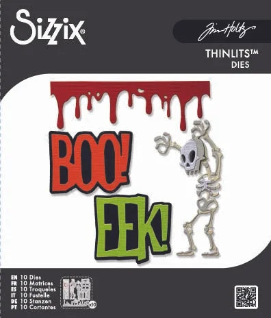 Frights + Bones Thinlits Die Set (10 pack) by Tim Holtz (Vault) - Halloween Collection - Sizzix