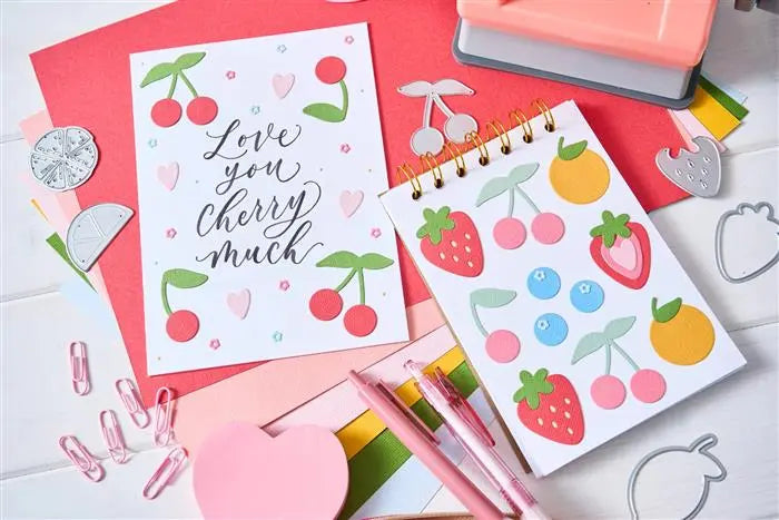 Sizzix Fruit Doodles Thinlits Die Set 17PK - Letters by Shells