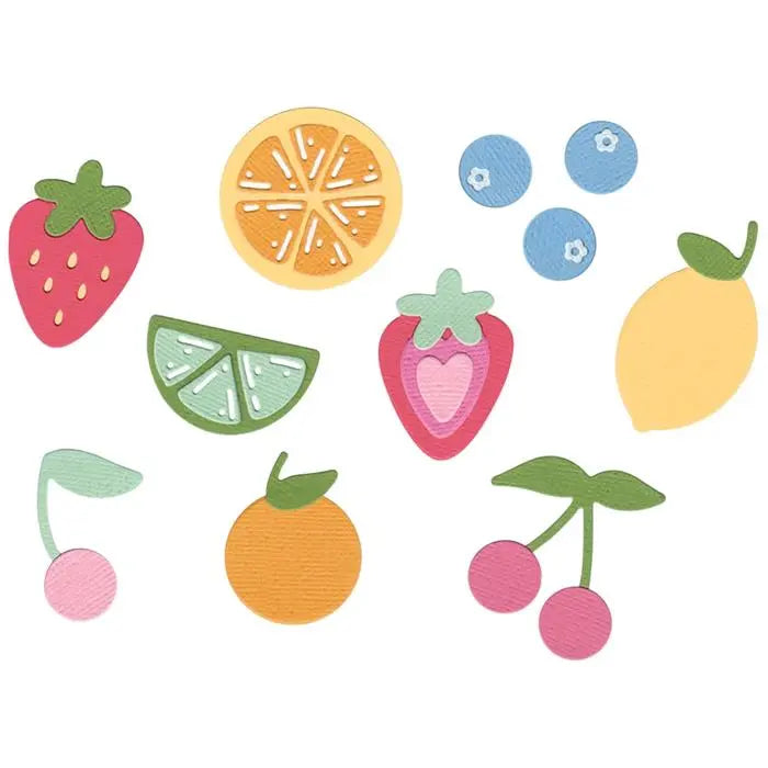 Fruit Doodles Thinlits Die Set Die Set 17PK - Letters by Shells - Shelly Kim - Sizzix