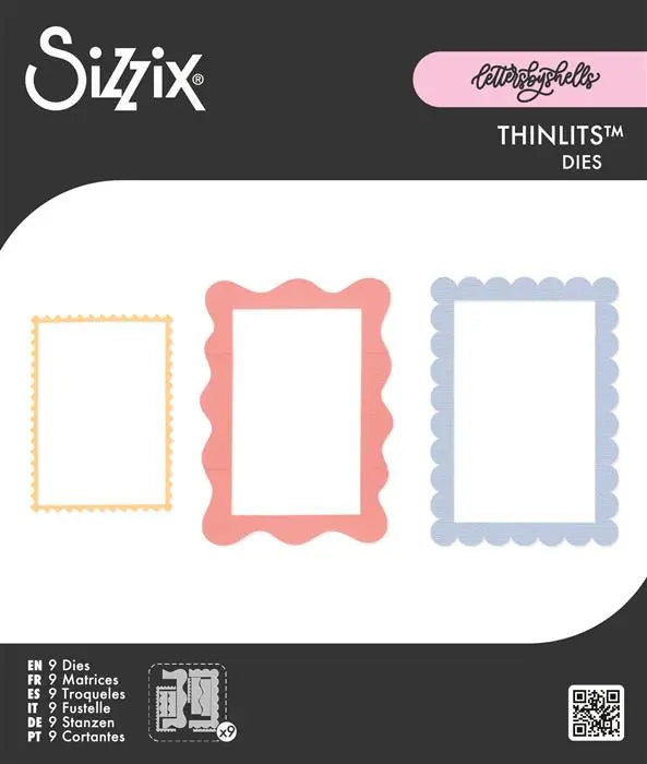 Fun Borders Thinlits Die Set Die Set 9PK - Letters by Shells - Shelly Kim - Sizzix