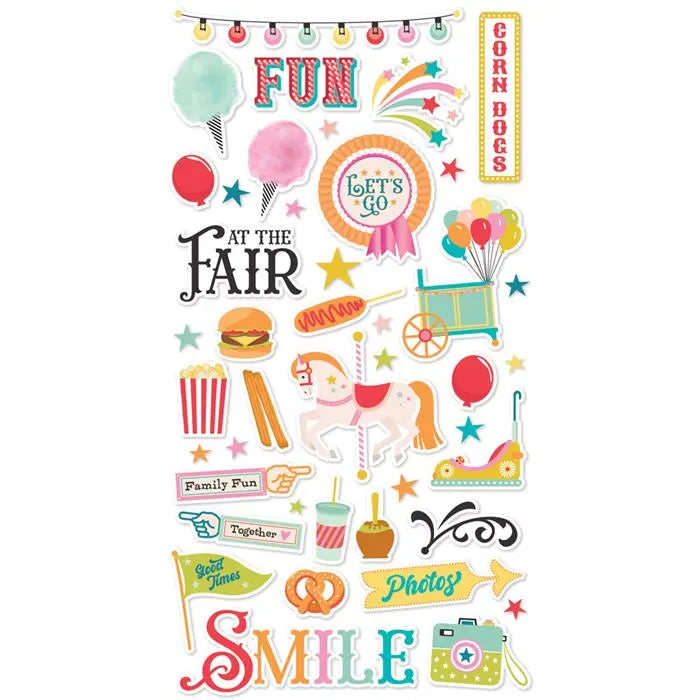 Fun Times Chipboard Stickers, 6" x 12" - Simple Stories