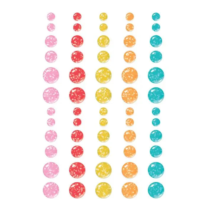 Fun Times Glitter Enamel Dot Stickers - Simple Stories