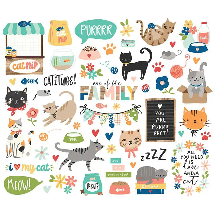 View 2 of Fur Baby Cat Bits & Pieces - Simple Stories