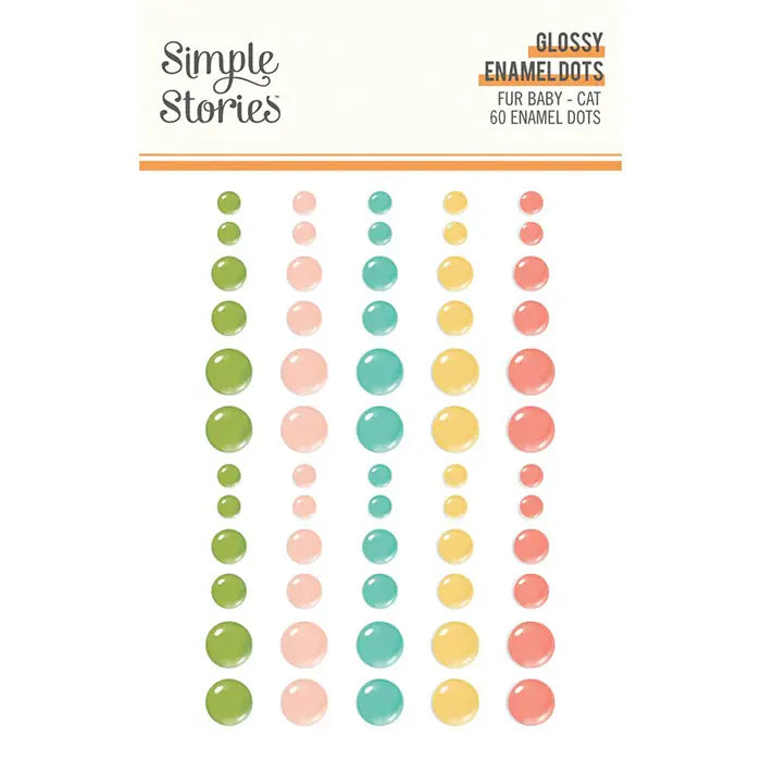Fur Baby Cat Glossy Enamel Dots - Simple Stories