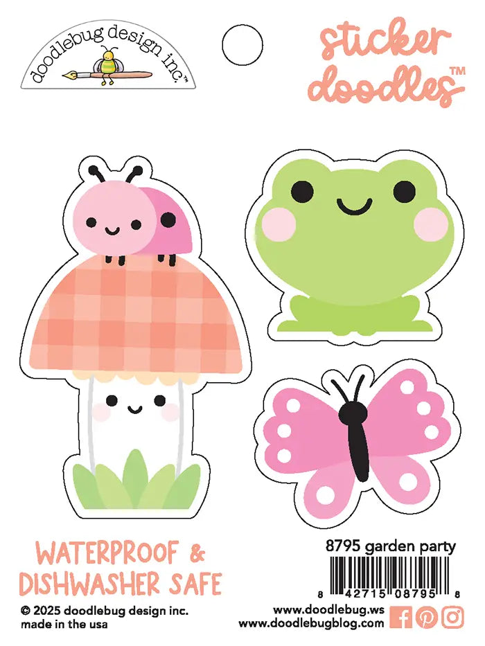Garden Party Sticker Doodles - Butterfly Kisses - Doodlebug