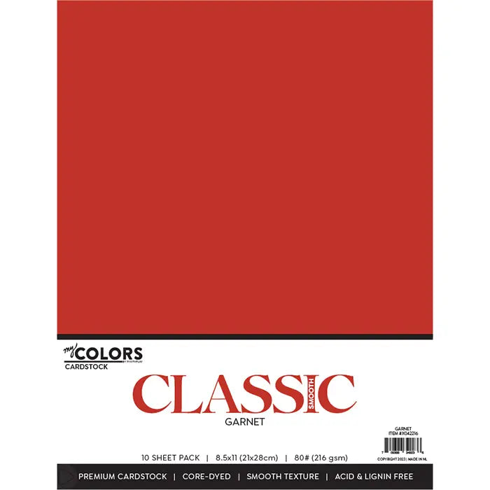 Garnet Classic Cardstock Pack, 8.5" x 11" - My Colors - PhotoPlay