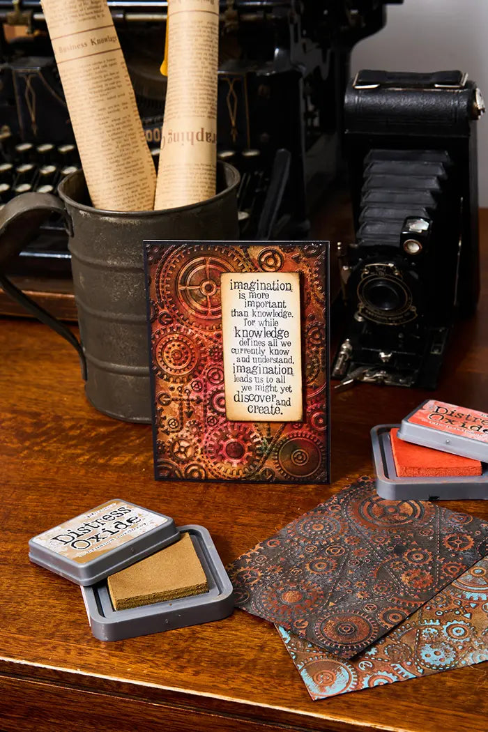 View 2 of Gears Multi Level Textured Impressions Embossing Folder - Back from the Vault by Tim Holtz - Sizzix