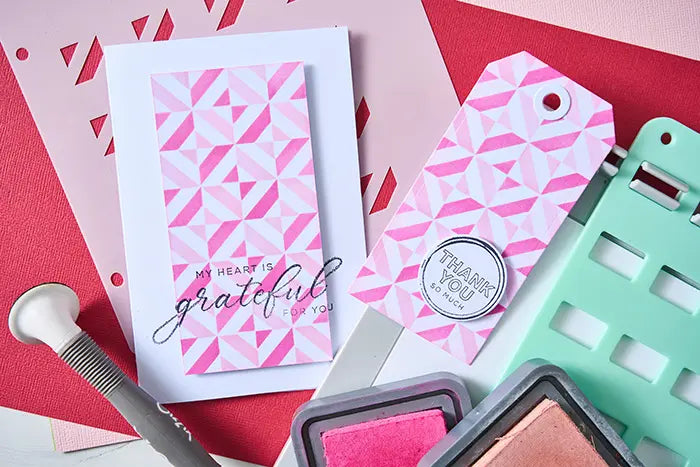 Geo Blocks Rotating Stencil Set - Sizzix